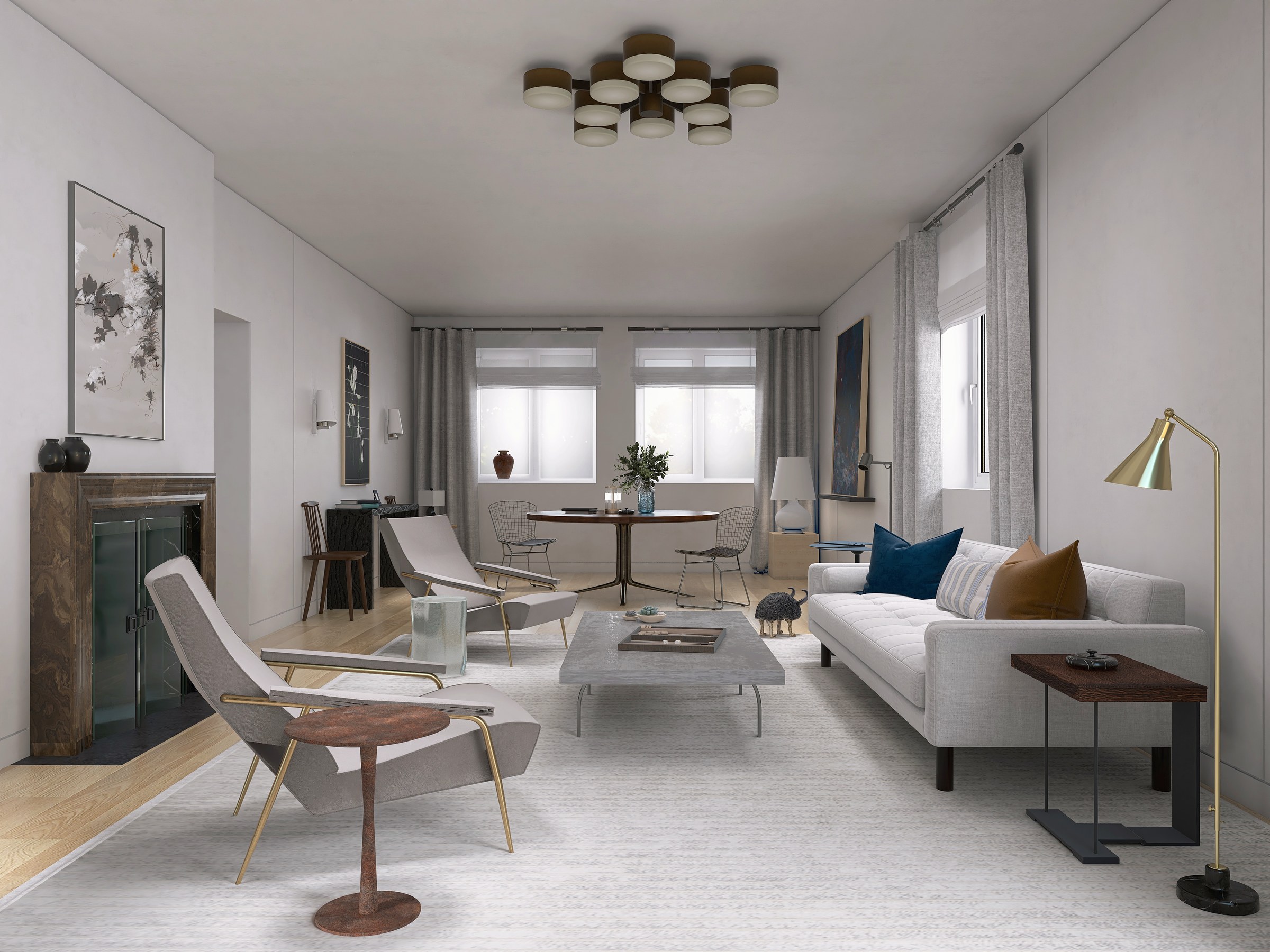 Гостиная в частном доме Villa Silver Grove