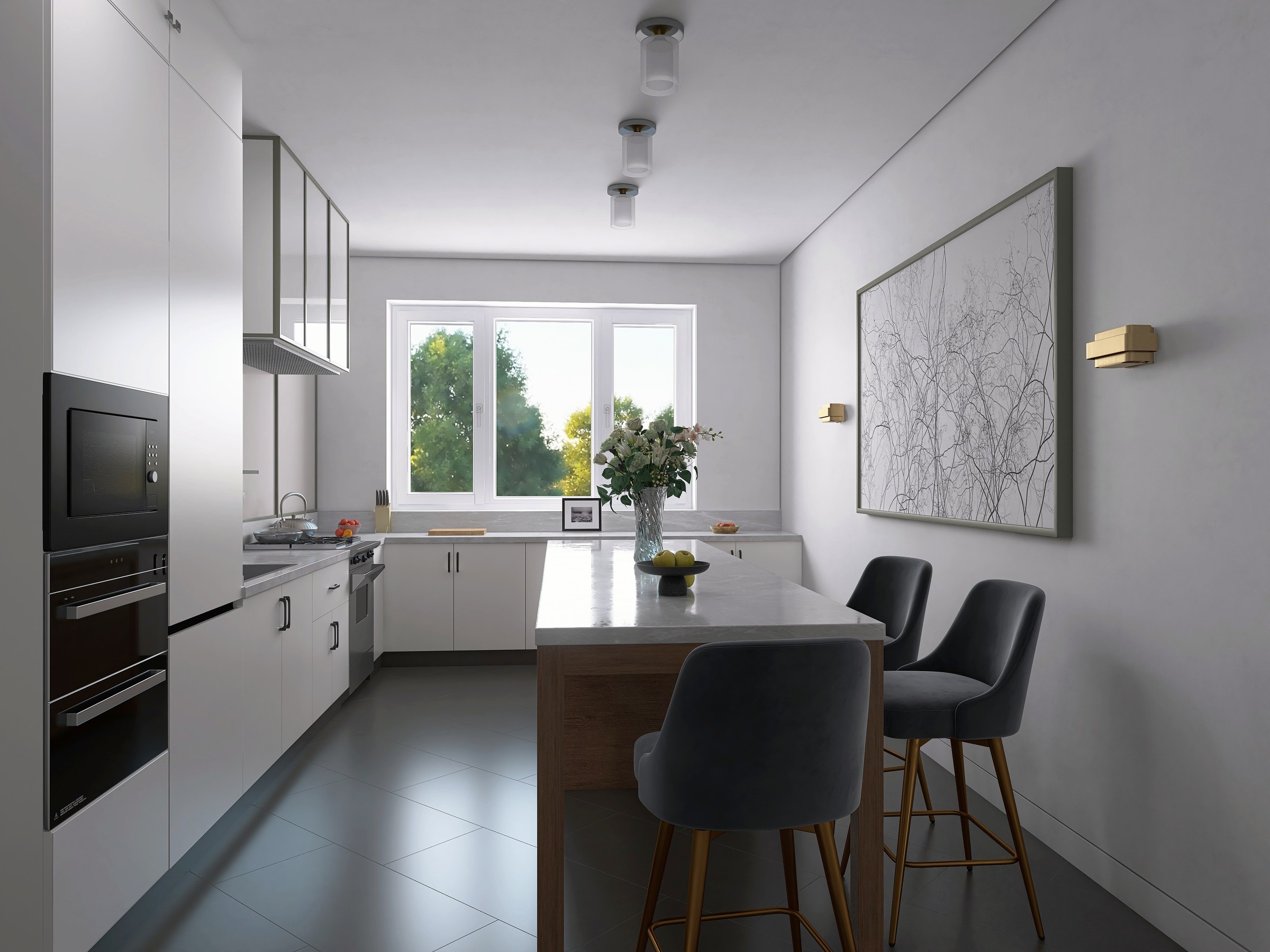 Кухня в частном доме Villa Silver Grove